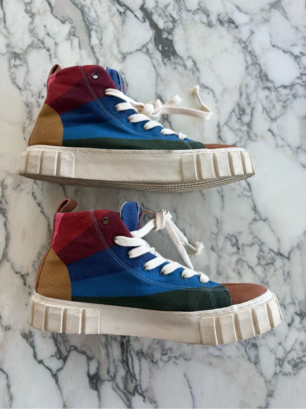 FARM Rio trainers Rainbow sun Platform sneakers sz 10